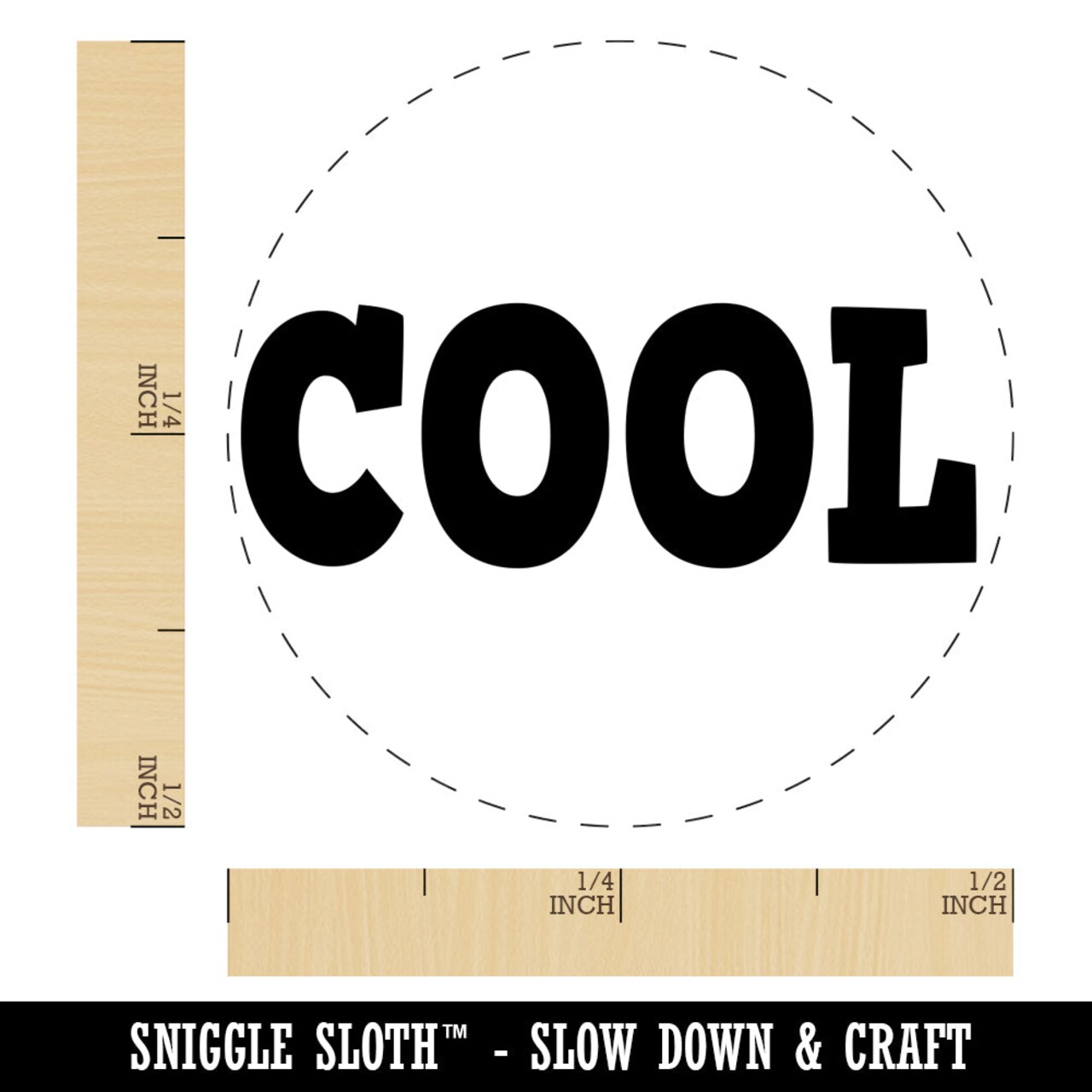 Cool Fun Text Self-Inking Rubber Stamp for Stamping Crafting Planners